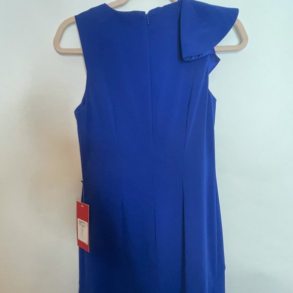 Carmen Marc Valvo Cobalt Blue Evening Formal Gown - Picture 11 of 13
